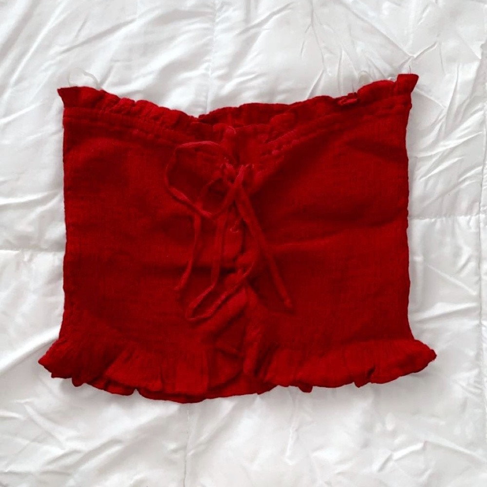 American Eagle Red Tube Top